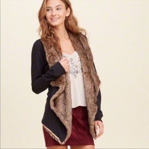 Hollister Black and Brown Cardigan